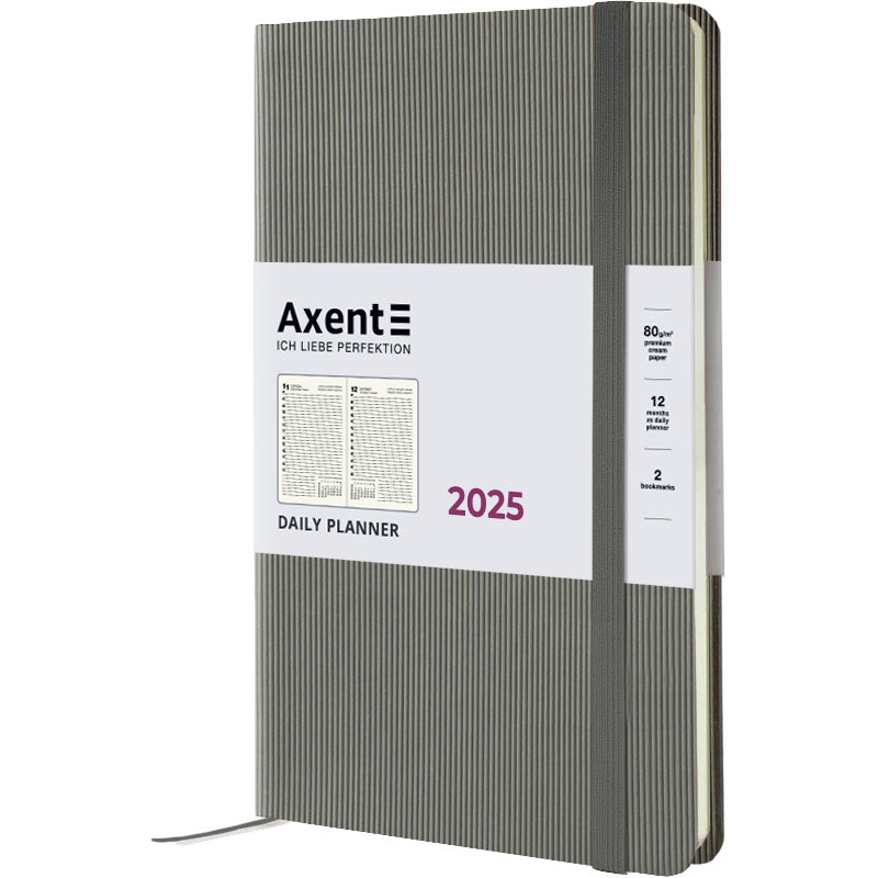 Ежедневник 2025 Axent Partner Lines 8815-25-03-A, 145x210 мм, серый