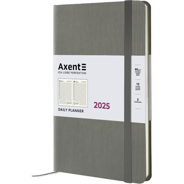 Ежедневник 2025 Axent Partner Lines 8815-25-03-A, 145x210 мм, серый