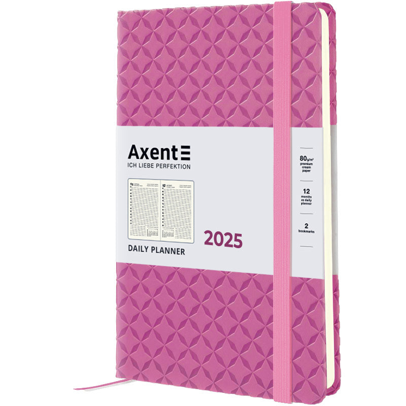 Ежедневник 2025 Axent Partner Gently 8822-25-03-A, 145x210 мм, розовый