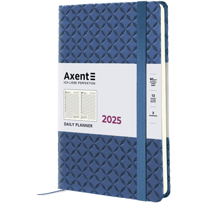 Ежедневник 2025 Axent Partner Gently 8822-25-05-A, 145x210 мм, темное море