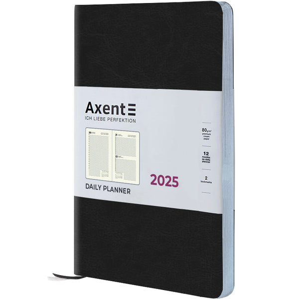 Ежедневник 2025 Axent Partner City Soft 8821-25-01-A, 145x210 мм, черный