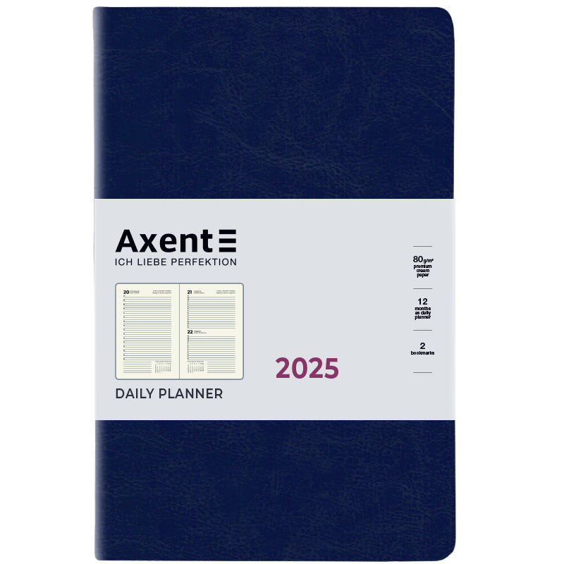 Ежедневник 2025 Axent Partner City Soft 8821-25-02-A, 145x210 мм, синий