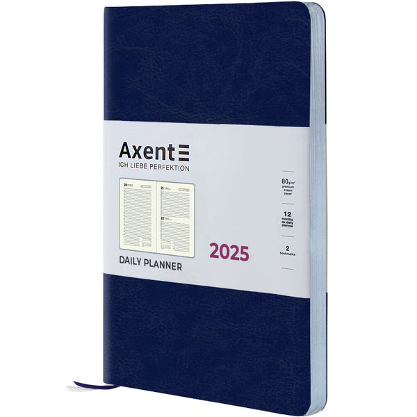 Ежедневник 2025 Axent Partner City Soft 8821-25-02-A, 145x210 мм, синий