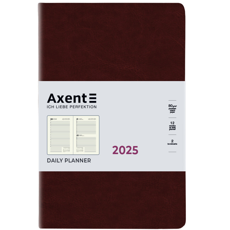 Ежедневник 2025 Axent Partner City Soft 8821-25-05-A, 145x210 мм, коричневый