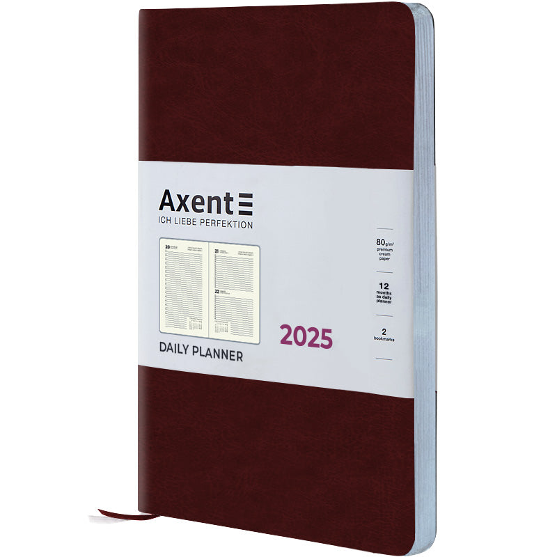 Ежедневник 2025 Axent Partner City Soft 8821-25-05-A, 145x210 мм, коричневый