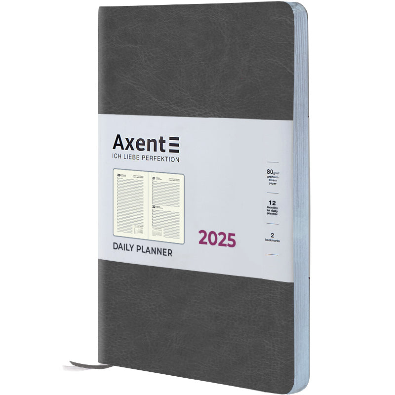 Ежедневник 2025 Axent Partner City Soft 8821-25-06-A, 145x210 мм, серый