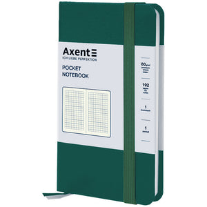 Книга записная Axent Partner 8301-61-A, 95x140 мм, 96 листов, клетка, зеленый лес