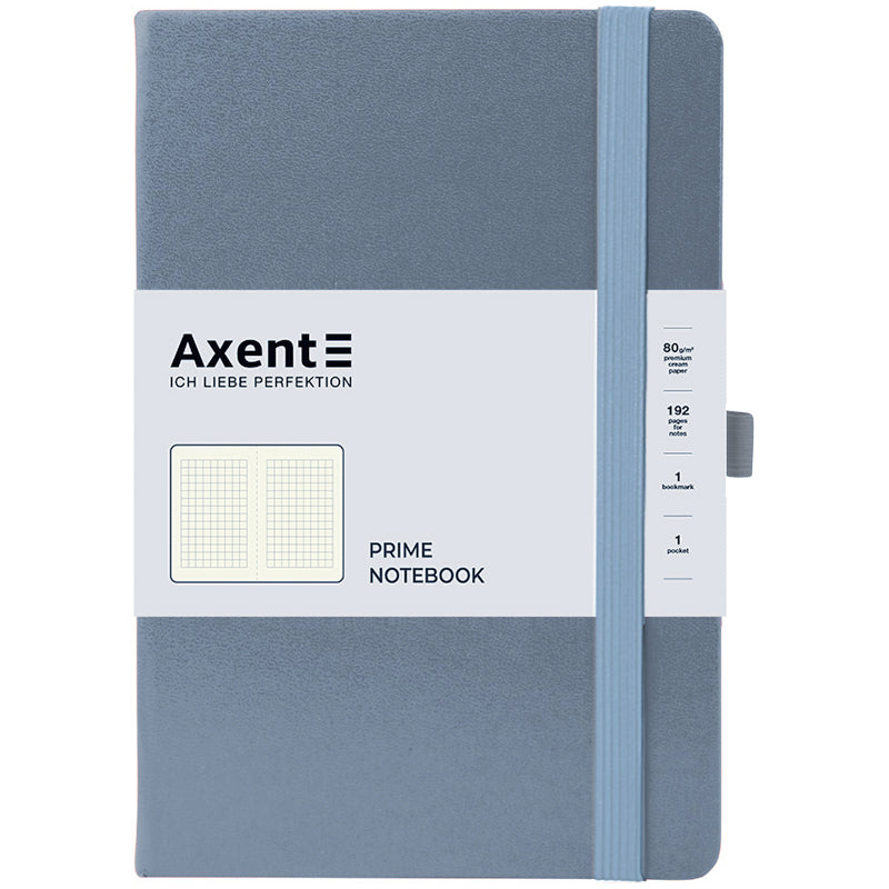 Книга записная Axent Partner Prime 8305-62-A, 145x210 мм, 96 листов, клетка, серая