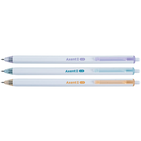 Ручка гелева автоматична Axent Fineline AG1121-02-A, 0.38 мм, синя
