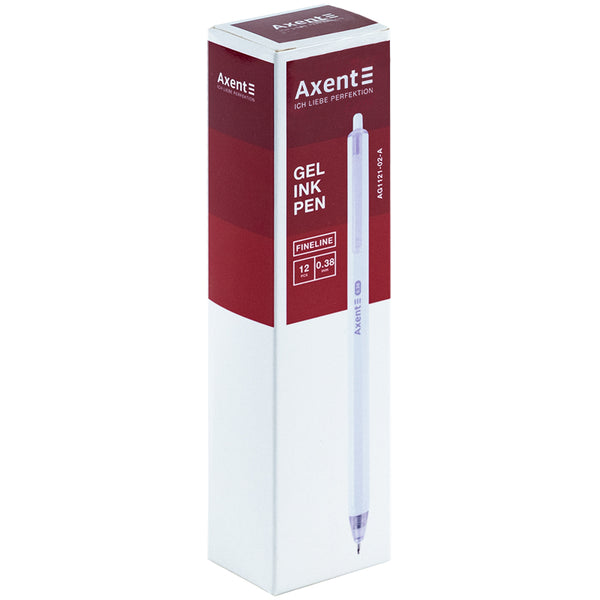 Ручка гелева автоматична Axent Fineline AG1121-02-A, 0.38 мм, синя