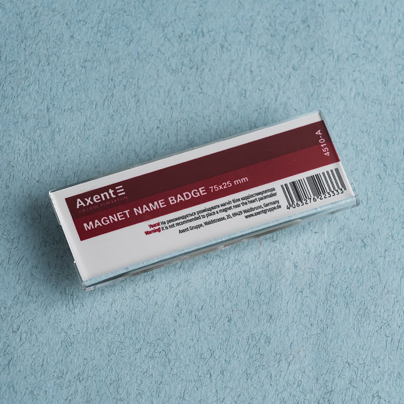 Бейдж акриловый на магните Axent 4510-A, 75х25 мм