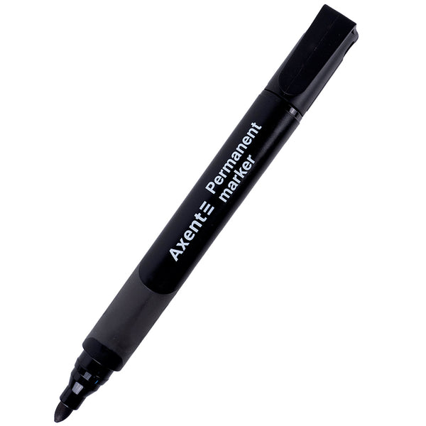 Маркер Axent Permanent Comfort Grip 2542-01-A, 2 мм, круглый, чёрный