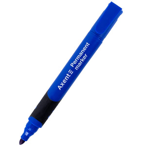 Маркер Axent Permanent Comfort Grip 2542-02-A, 2 мм, круглый, синий