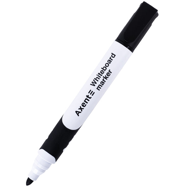 Маркер Axent Whiteboard Comfort Grip 2552-01-A, 2 мм, круглый чёрный