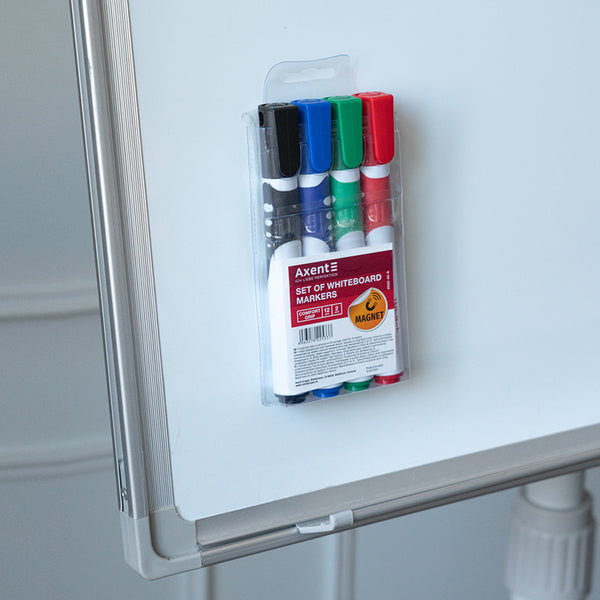 Маркер Axent Whiteboard Comfort Grip 2552-40-A, 2 мм, круглый, ассорти