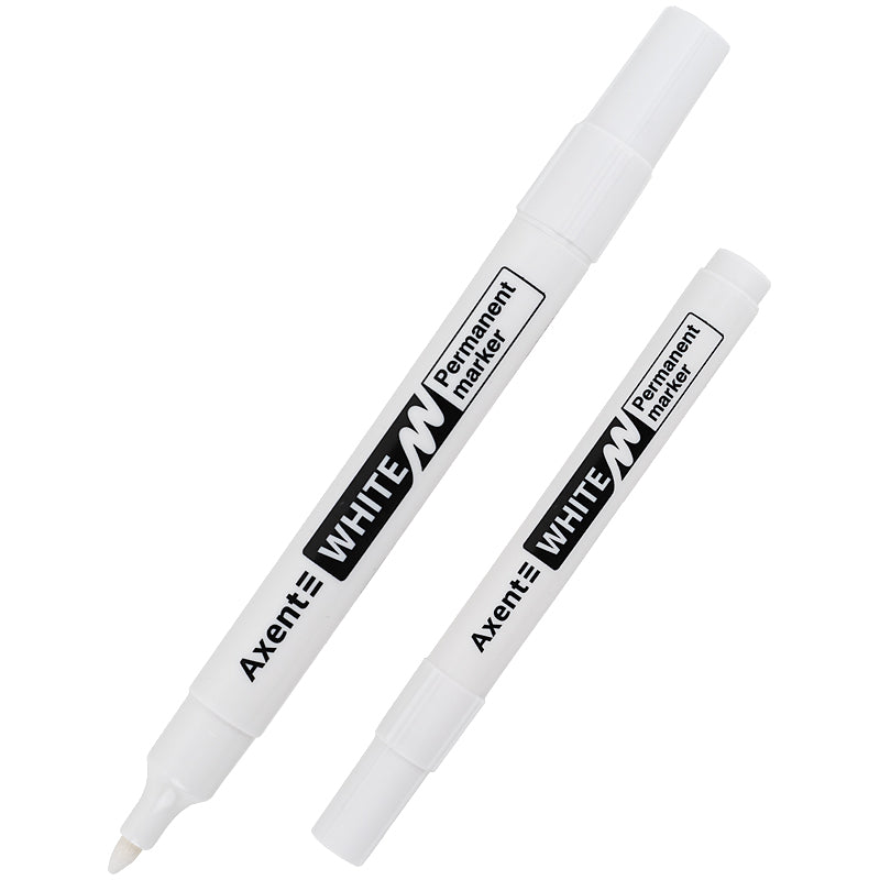 Маркер Axent Permanent White 2545-A, 2 мм, круглый белый