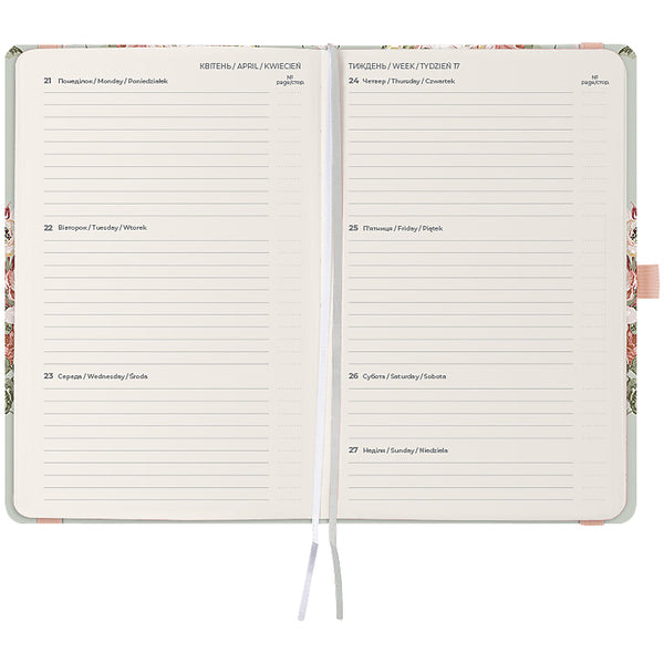 Еженедельник 2025 Axent Partner Laura Ashley 8524-25-1-A-LA, 125x195 мм, Timeless