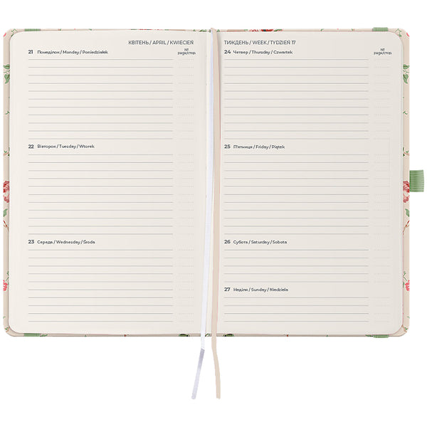 Еженедельник 2025 Axent Partner Laura Ashley 8524-25-3-A-LA, 125x195 мм, Delicate