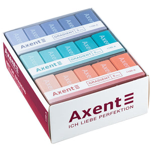 Набор ластиков Axent Gradient 1199-A в пластиковом боксе, ассорти, 5 шт.