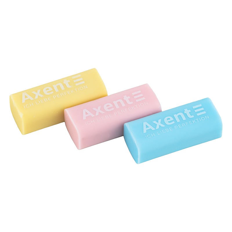 Набір гумок Axent Pastelini 1198-A у пластиковому боксі, асорті, 3 шт.