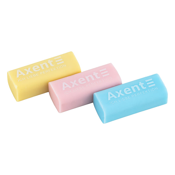 Набор ластиков Axent Pastelini 1198-A в пластиковом боксе, ассорти, 3 шт.
