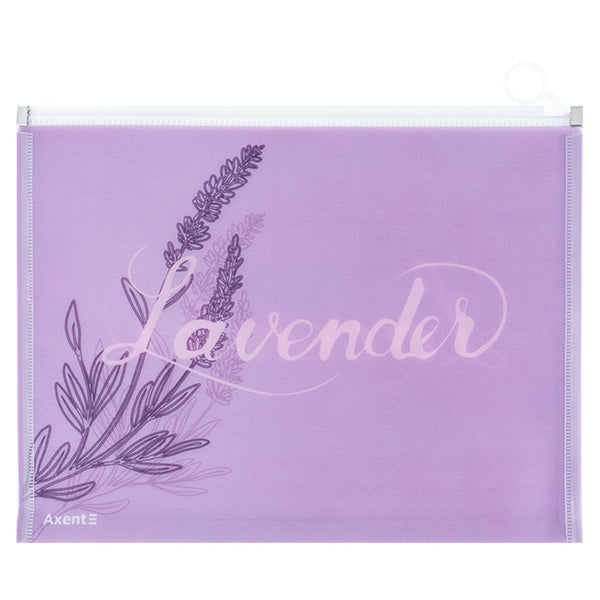 Папка на молнии zip-lock Axent Lavender-1 1497-36-A, А4+