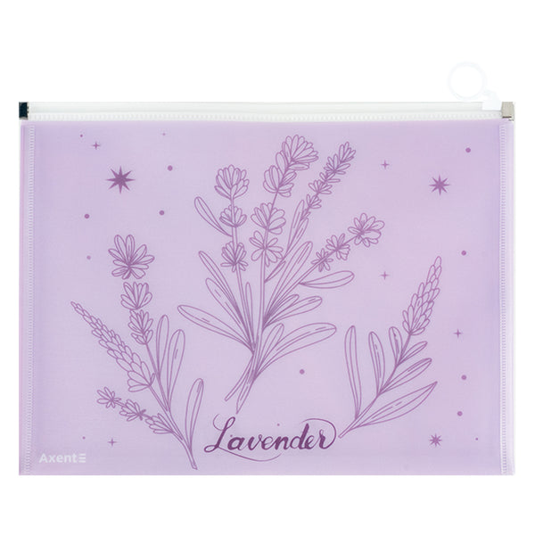 Папка на молнии zip-lock Axent Lavender-2 1497-37-A, А4+