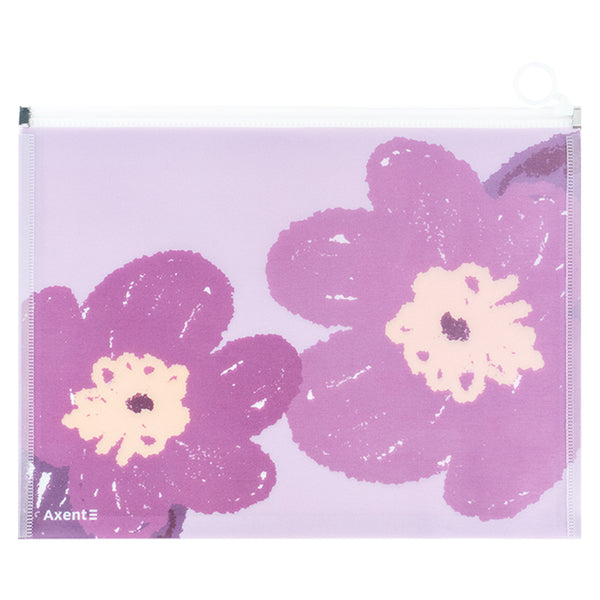 Папка на молнии zip-lock Axent Lavender-4 1497-39-A, А4+