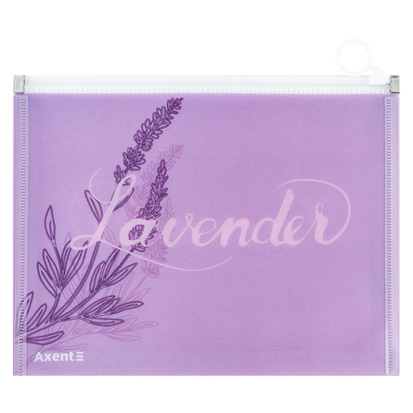Папка на молнии zip-lock Axent Lavender-1 1498-36-A, А5+