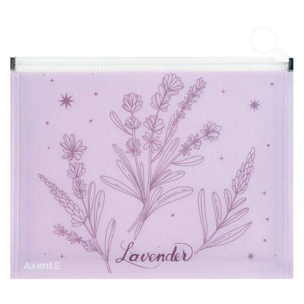Папка на молнии zip-lock Axent Lavender-2 1498-37-A, А5+
