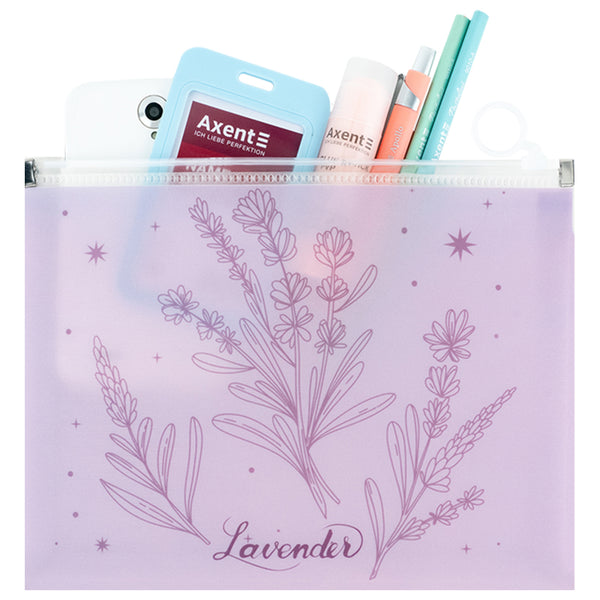 Папка на молнии zip-lock Axent Lavender-2 1498-37-A, А5+