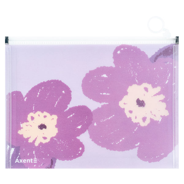 Папка на молнии zip-lock Axent Lavender-4 1498-39-A, А5+