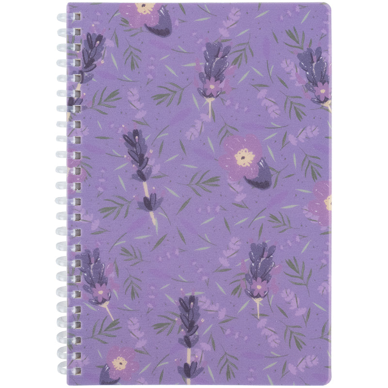 Блокнот на спирали Axent Lavender 2 8033-2-A, А5, 80 листов, клетка, пластиковая обложка