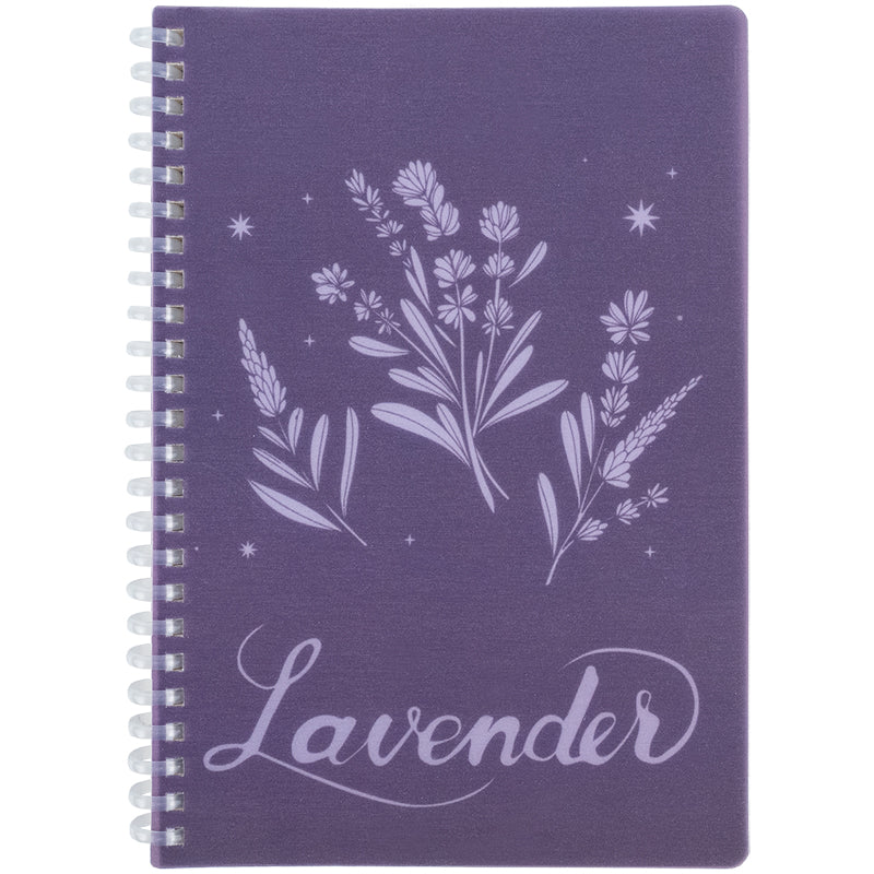 Блокнот на спирали Axent Lavender 4 8033-4-A, А5, 80 листов, клетка, пластиковая обложка