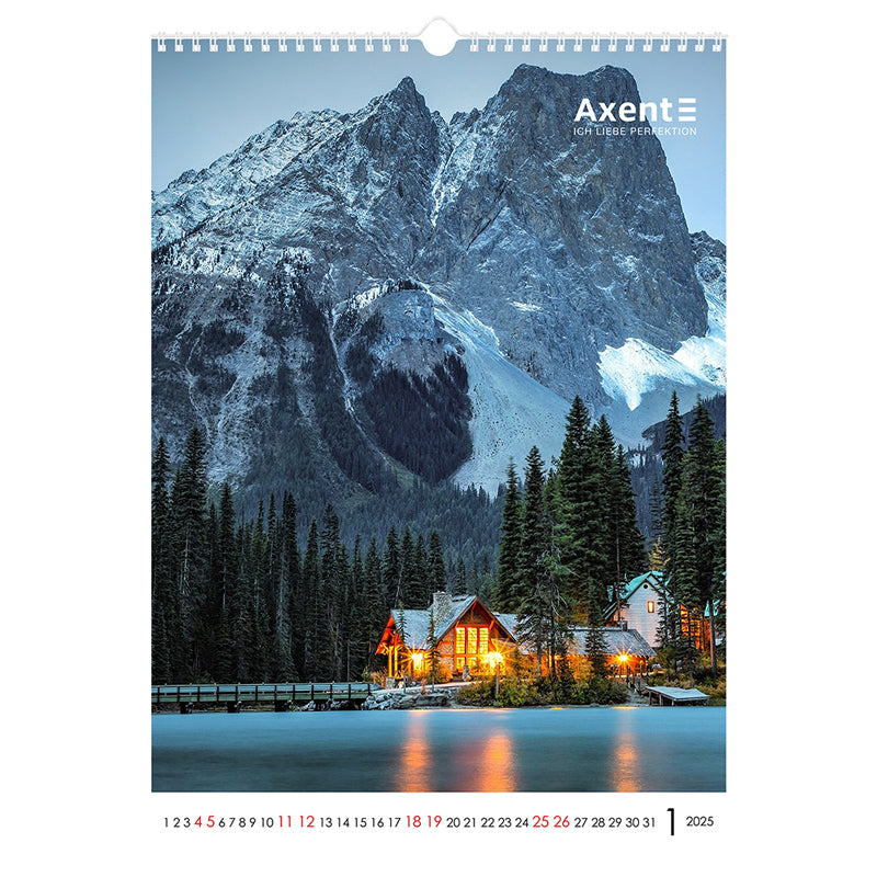 Календарь настенный 2025 Axent Landscapes 8804-25-1-A, А3