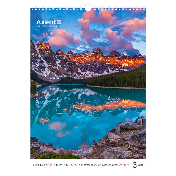 Календарь настенный 2025 Axent Landscapes 8804-25-1-A, А3