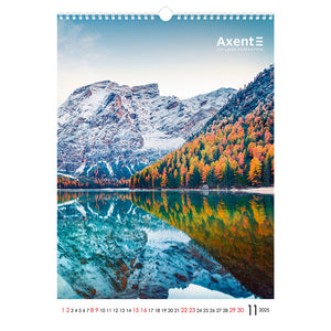 Календарь настенный 2025 Axent Landscapes 8804-25-1-A, А3