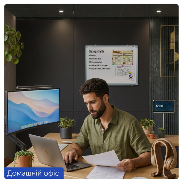 Доска сухостираемая магнитная Axent 9611-A, 45x60 см, алюминиевая рамка