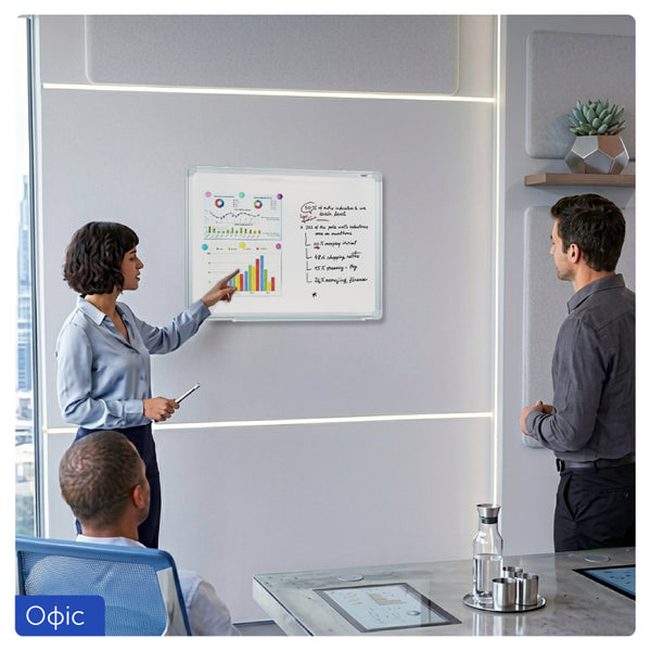Доска сухостираемая магнитная Axent 9611-A, 45x60 см, алюминиевая рамка