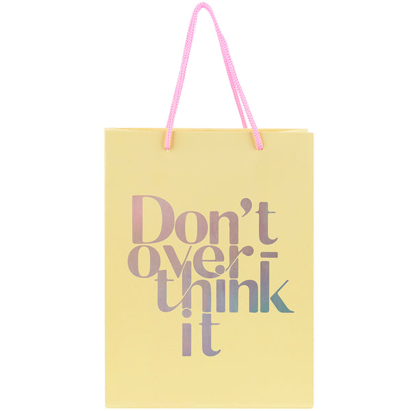 Пакет бумажный подарочный Axent Don't overthink it 8501-30-A, 18х24 см