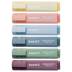 Маркер Axent Highlighter 2537-50-A, 1-5 мм, клиновидный, ассорти, morandi
