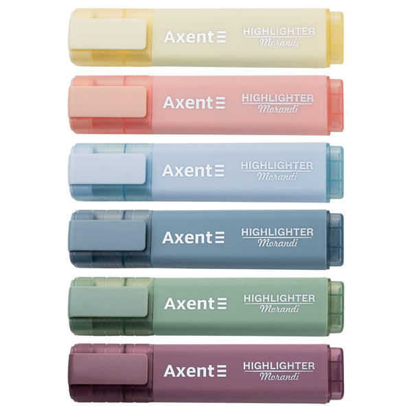 Маркер Axent Highlighter 2537-50-A, 1-5 мм, клиновидный, ассорти, morandi