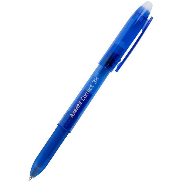 Ручка гелевая "пиши-стирай" Axent Correct 3Х AG1122-02-A, 0.7 мм, синяя