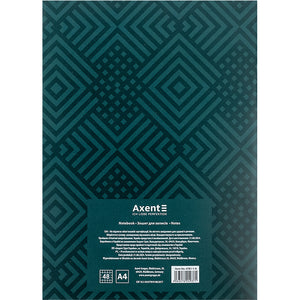 Тетрадь для записей Axent 4781-1-A, А4, 48 листов, клетка, темно-зеленый