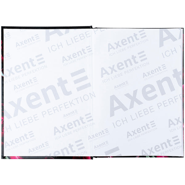 Книга записная Axent Crimson fleur 8459-4-A, А5, 96 листов, клетка, твердая обложка