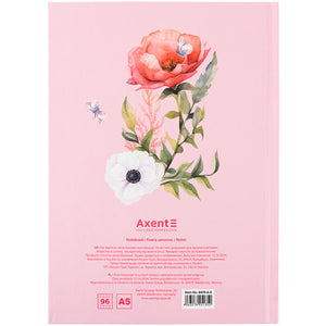Книга записная Axent Love 8459-6-A, А5, 96 листов, клетка, твердая обложка
