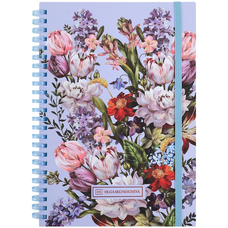 Блокнот на спiралi Axent Olga Selyshcheva, Spring flow 8471-5-A-OS, А5, 80 аркушів, клітинка, картонна обкладинка