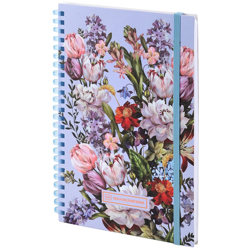 Блокнот на спiралi Axent Olga Selyshcheva, Spring flow 8471-5-A-OS, А5, 80 аркушів, клітинка, картонна обкладинка