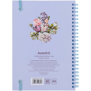 Блокнот на спирали Axent Olga Selyshcheva, Spring flow 8471-5-A-OS, А5, 80 листов, клетка, картонная обложка