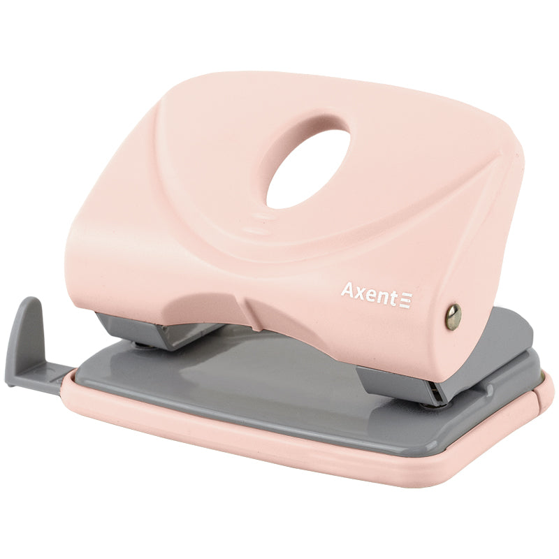Діркопробивач для паперу Axent Welle-2 3820-10-A, пластиковий, 20 аркушів, Pastelini, рожевий